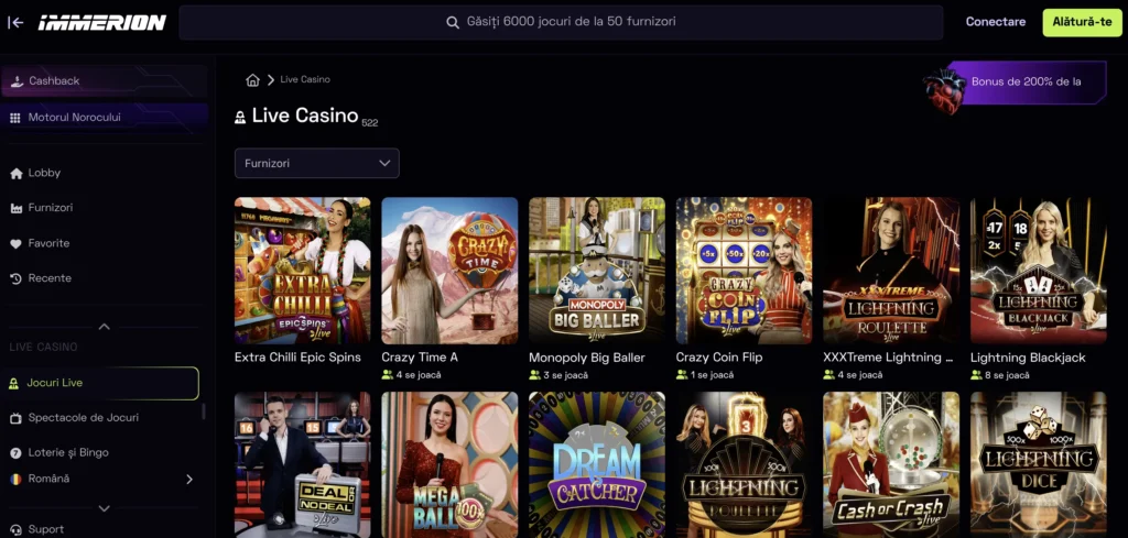 immerion casino live casino