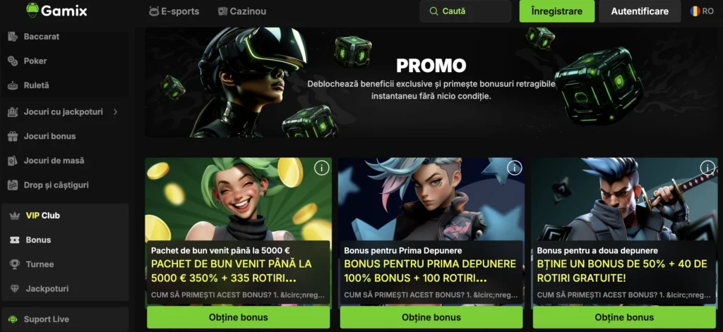 bonus de bun venit gamix bet casino