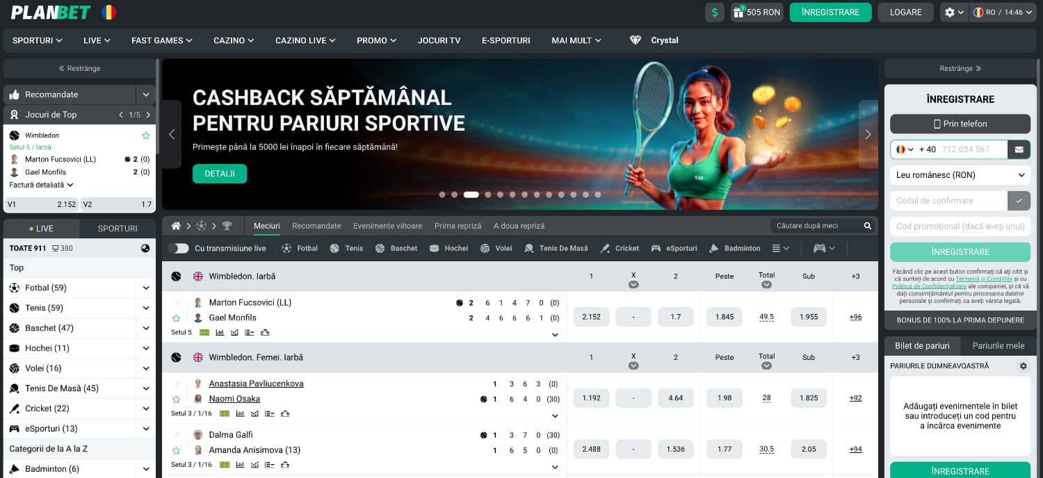 Sportive și Live Betting