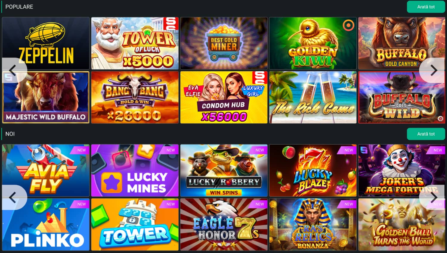 Gama Completă de Jocuri pentru România de casino Planbet